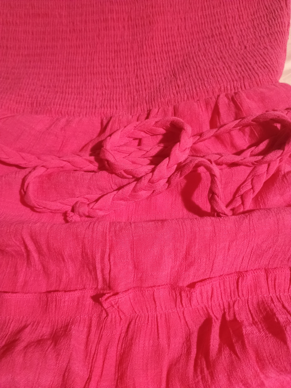 Love Tree Bright Pink Braided Waist Tie Belt